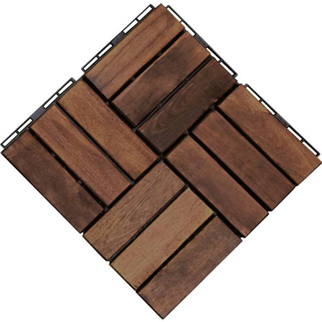 Green>it It Terrassefliser Brun Akasie Decking Tiles