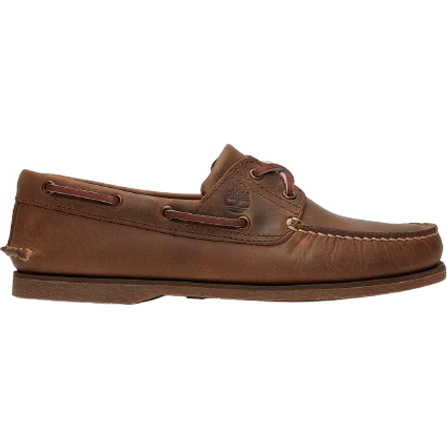 Timberland Brown Leather Boat Shoes Flat Laces