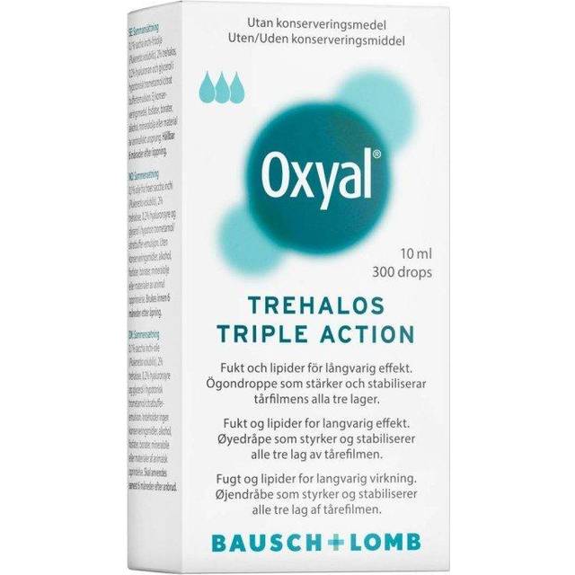 Bausch & Lomb Oxyal Trehalos Triple Action Øyedråper 10 ml