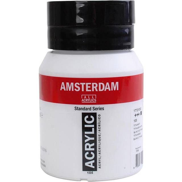 Amsterdam Standard Series Acrylic Jar Titanium White 500ml
