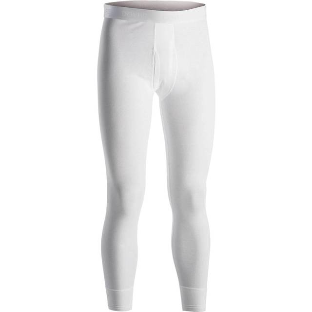 Dovre Baselayer Bukse Stillongs Gylf Rib Økologisk Bomull - Hvit