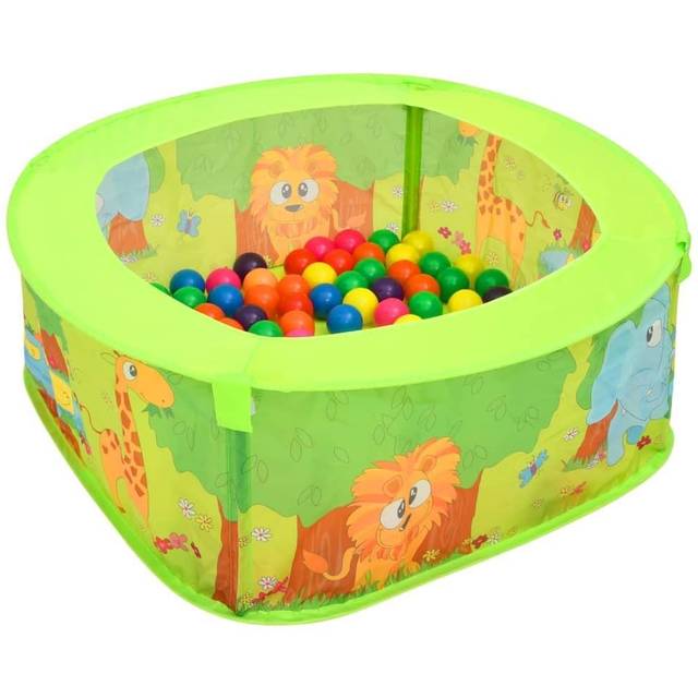 vidaXL Ball Pool with 50 Balls for Kids 75x75x32 cm