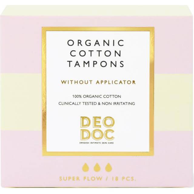 DeoDoc Organic Cotton Tampons Super 18-pack