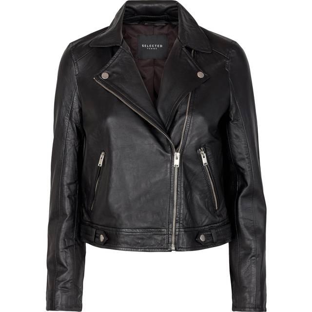 Selected Katie Leather Jacket - Black