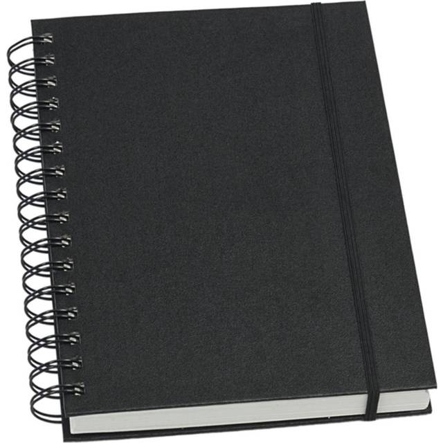 Grieg Sketchbook A5 Portrait Wire Bound Black 150g 60 sheets