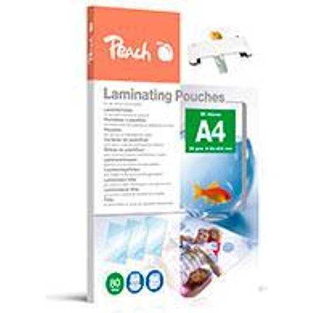 Peach Lamineringslommer A4 (80 mikron) 25-Pack