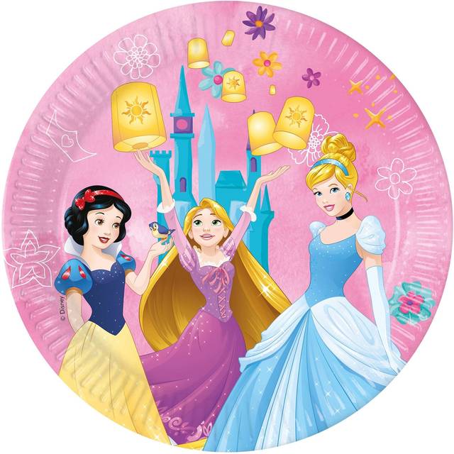 Procos Disney Prinsesse Papptallerken 23 cm 8 stk