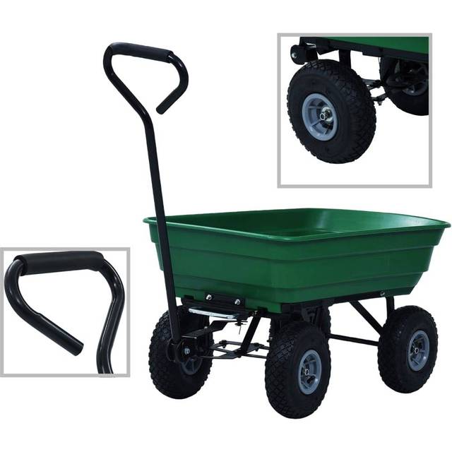 vidaXL Garden Tipping Hand Cart 300 kg 75L
