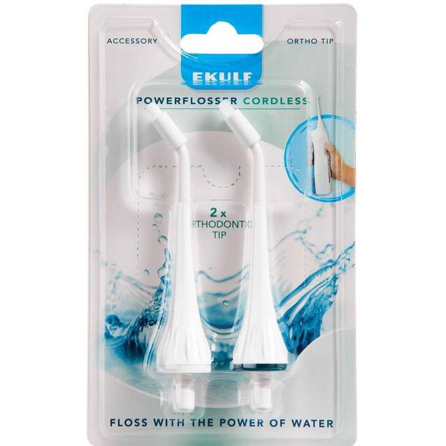 Ekulf PowerFlosser Cordless Orthodontic Tip 2 pack