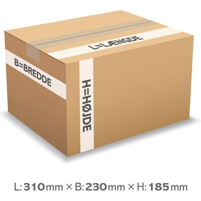 Master'In Bølgepapkasse 310x230x185mm 1263 A4 13L 3mm 25 Stk