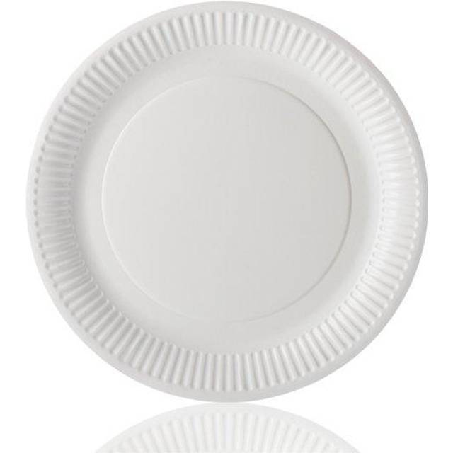 Paptallerken 15 cm Bionedbrydelig Hvid 250 Stk/Pk