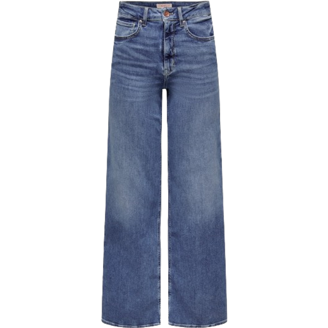 Only Madison Blush Wide Jeans - Medium Blue Denim