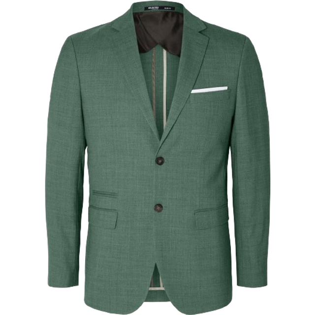 Selected Homme Slim Fit Single Dress Blazer - Light Green Melange