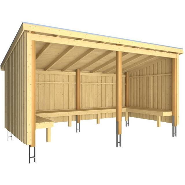 Plus Bålhytte Nordic Med Papp Alu Fot Ubehandlet 9.5 M²