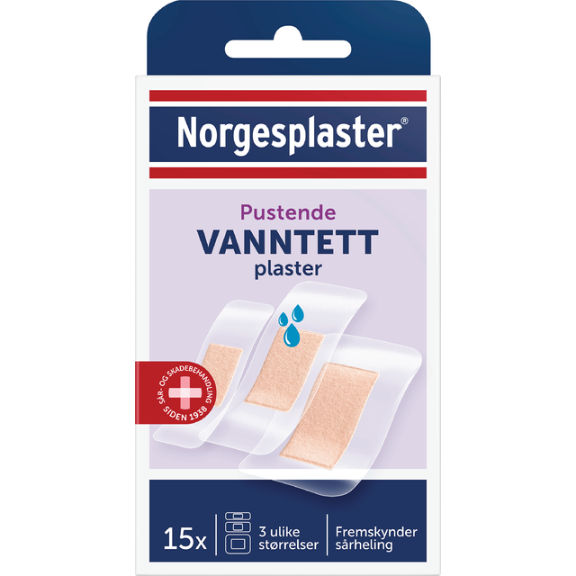 Norgesplaster Vanntett Plaster 15-pack