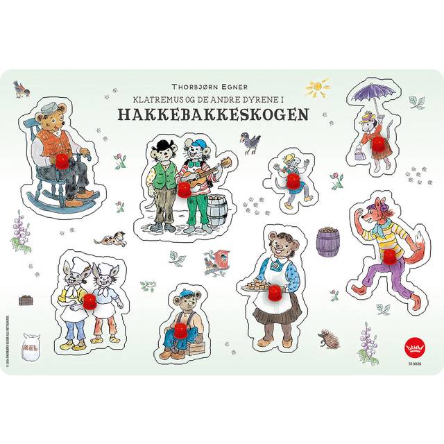 Knottepuslespill 8 Brikker Hakkebakkeskogen