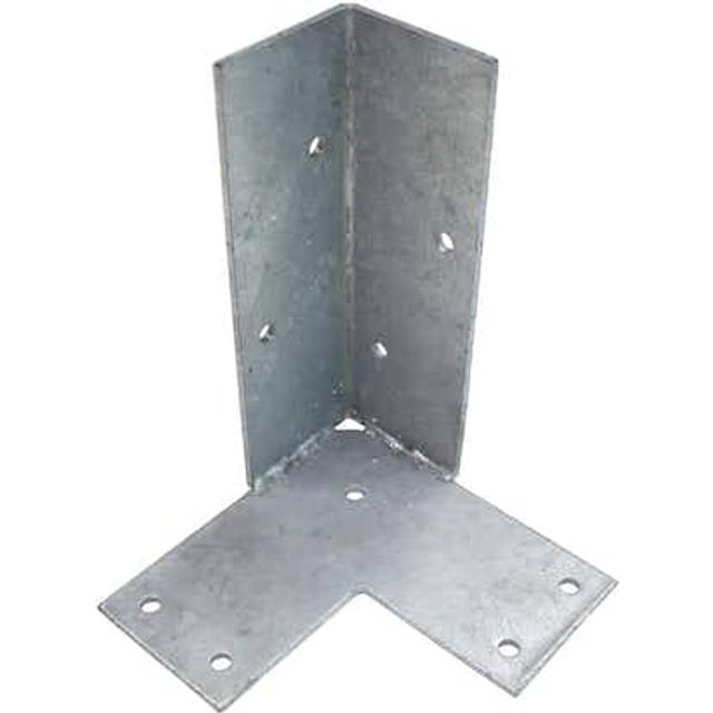 Palmako stolpefot plate for hjørne galvanisert