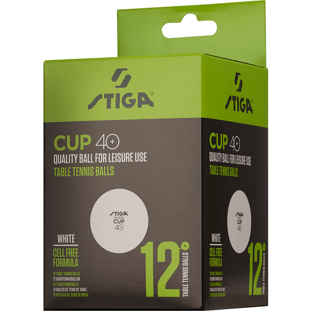 STIGA Sports Ball Cup 40+ White 12-pack