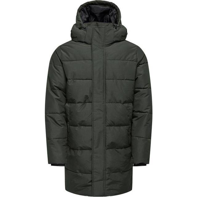 Only & Sons Detachable Hood Jacket - Grey/Peat