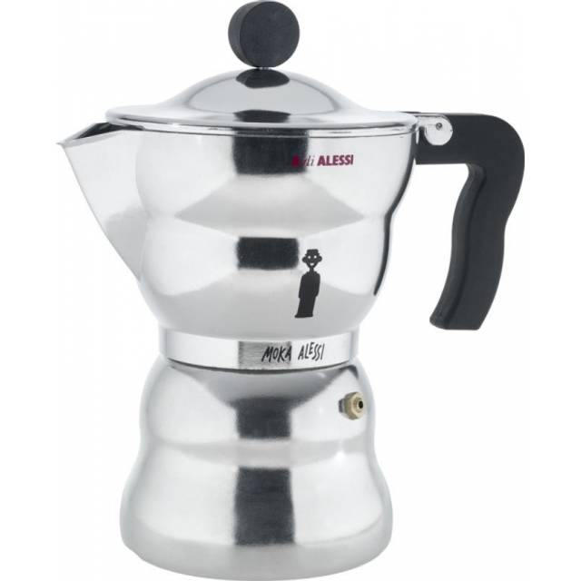 Alessi Moka Mokkagryte Aluminium 96 mm 164 mm