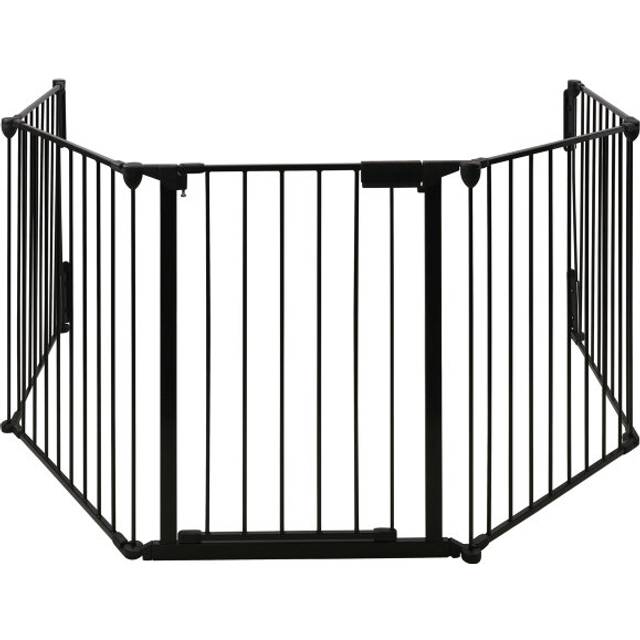 Glød Peisgitter Svart 5-delt 135 x 72,5 x 115 cm