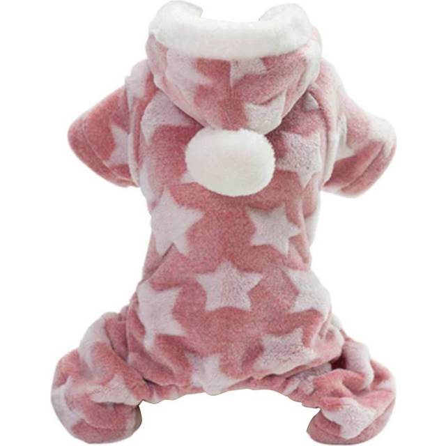 Pawsome Rosa fleecedress med stjerner hund