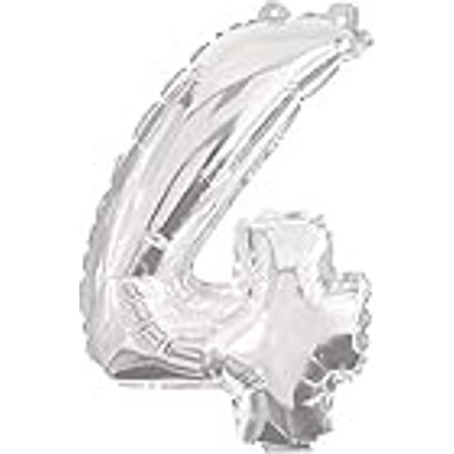 Procos Decorata Party Folieballong 85 cm No 4 Sølv