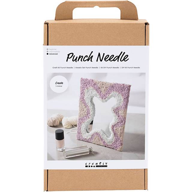Creativ Company Punch Needle Mirror DIY Kit