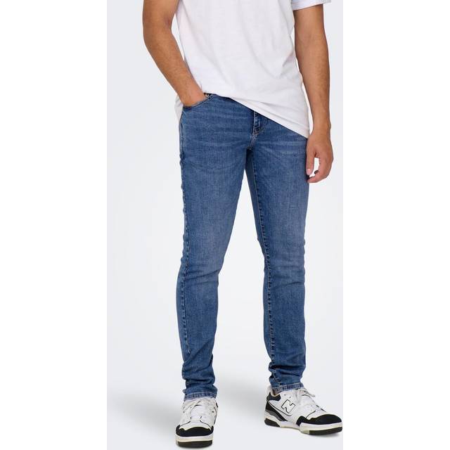 Only & Sons and Jeans Slim M. Blå 6756 DNM Jeans W29L32 til W34L34 Herrer blå