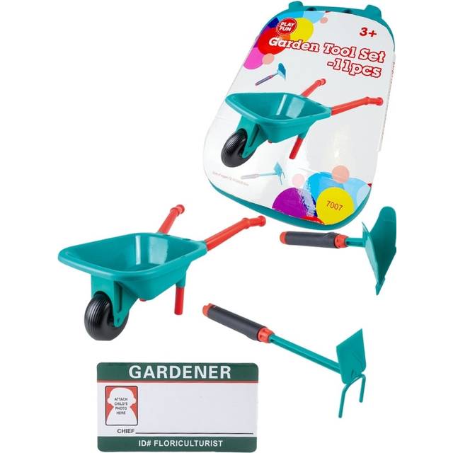 Play Fun Hageutstyr i sett trillebår med redskaper