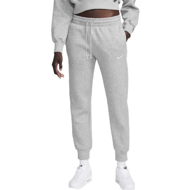Nike Women's Sportswear Phoenix Fleece Mid-Rise Tracksuit Bottoms - Dark Grey Heather/Sail