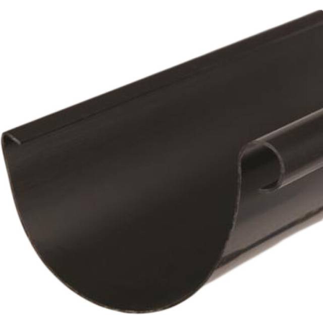 Rias Schwarz PVC Dachrinne 100mm 2m