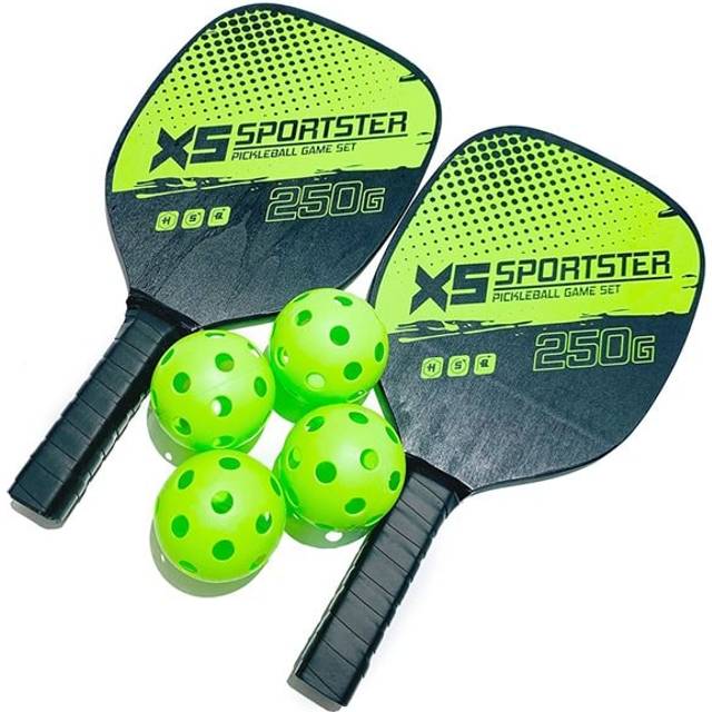 Racket og baller for pickleball