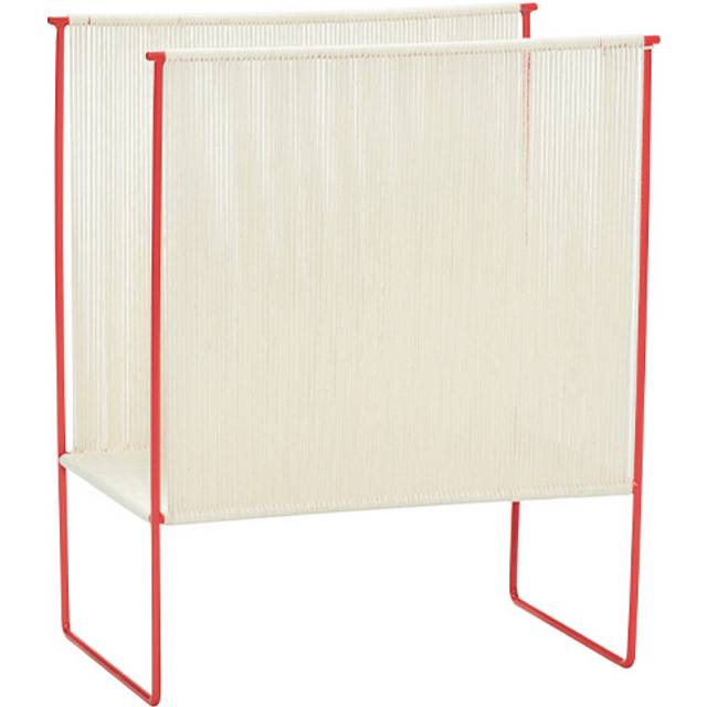 Hübsch String Magazine Holde Red/White Avisstativ
