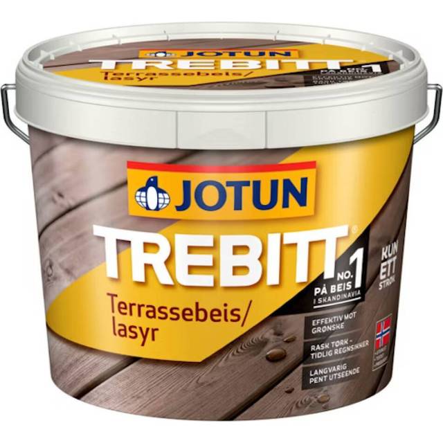 Jotun Trebitt Terrassebeis Ferdigblandet Lasurmaling Terrace Brown 3L