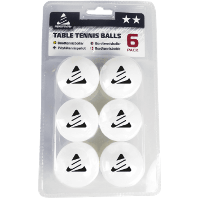 SportMe Bordtennisballer 6 stk Hvit