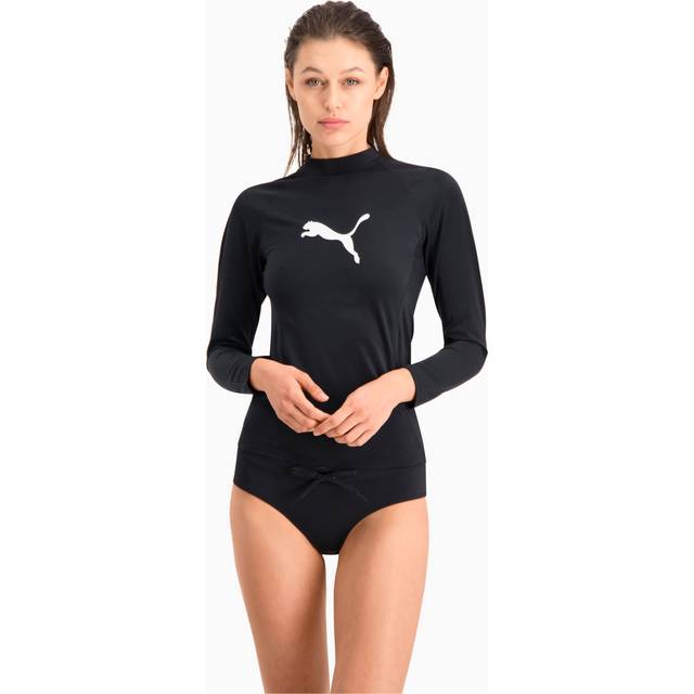 Puma Women Swim Rash Guard Svart Small Dame