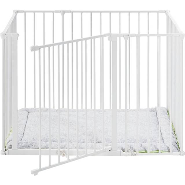 BabyDan Square Lekegrind 105x72x71 Hvit Med Teppe