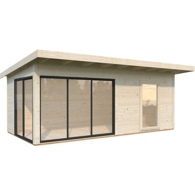 Palmako Hagestue Andrea 17,1 m2 Slide+ 44mm Maskinlaft (Byggnadsarea )