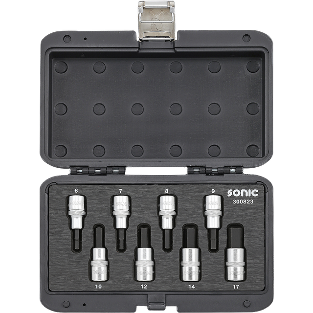 Sonic Bitspipesett 1/2" Insex 8 deler Hylse