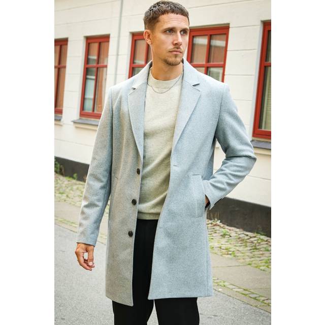 Jack & Jones Frakk Jje Harrison Wool Coat Light Grey Melange