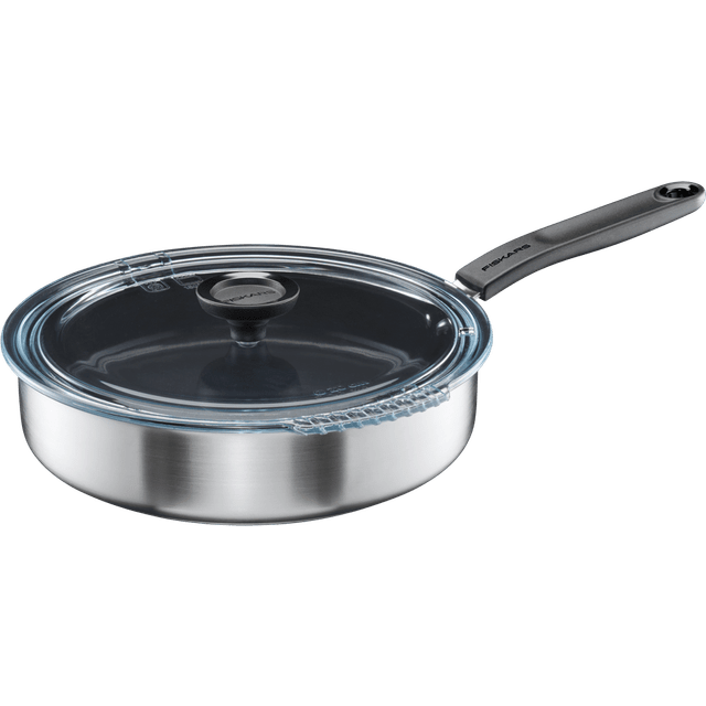 Fiskars Functional Form Sautépanne 26 cm Rustfritt Stål 1072314 med lokk 26 cm