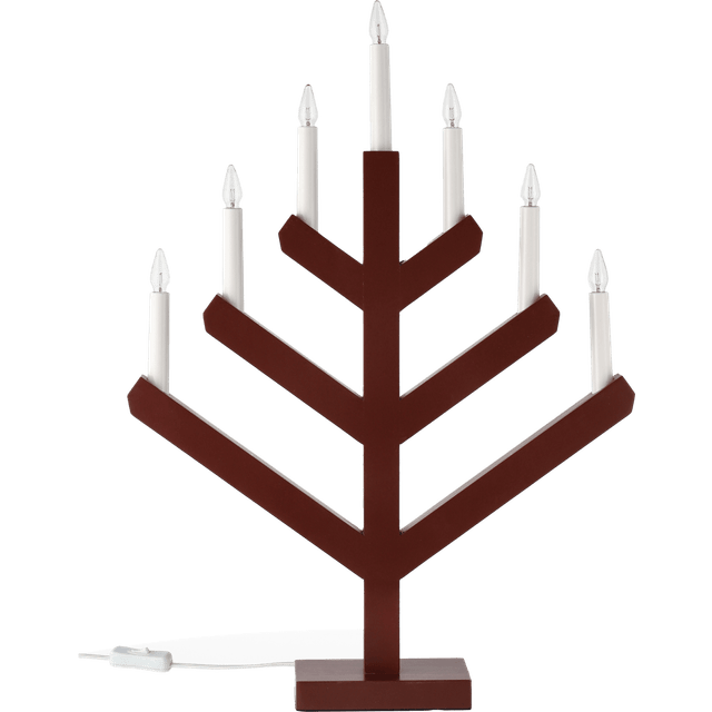 Scandi Living Pine Advent Red Lysestake 62cm