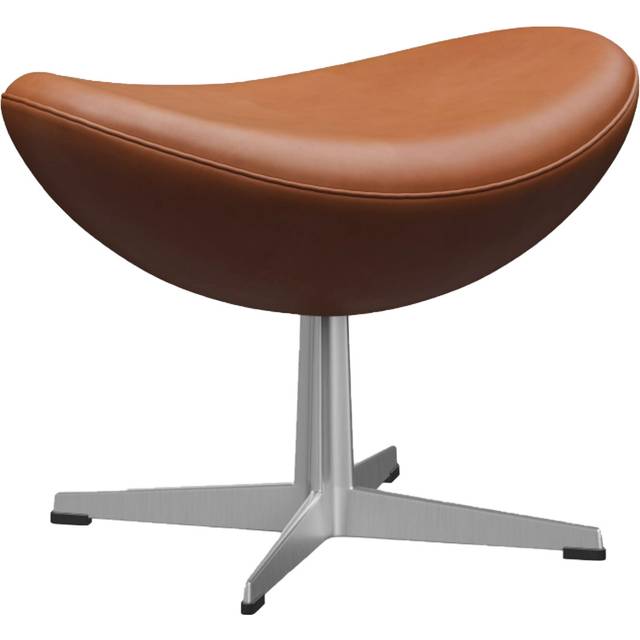 Fritz Hansen 3127 Ägget Fotpall Läder Grace Walnut Fotskammel