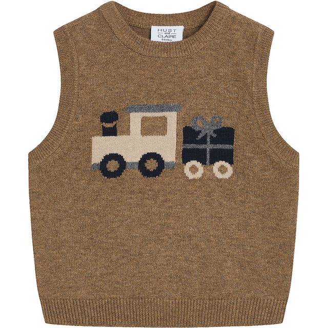 Hust & Claire Perry Knitted Vest - Coffee Melange (19331083-4556)