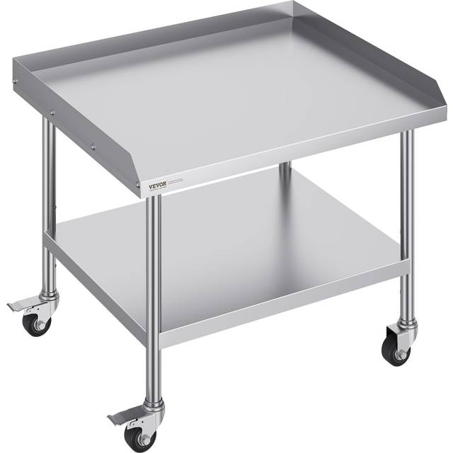 VEVOR Arbeidsbord Rustfritt Stål 30x36 Med 4 Hjul