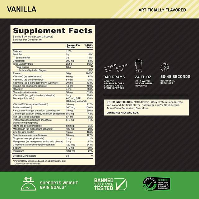 Optimum Nutrition Serious Mass - bild 3