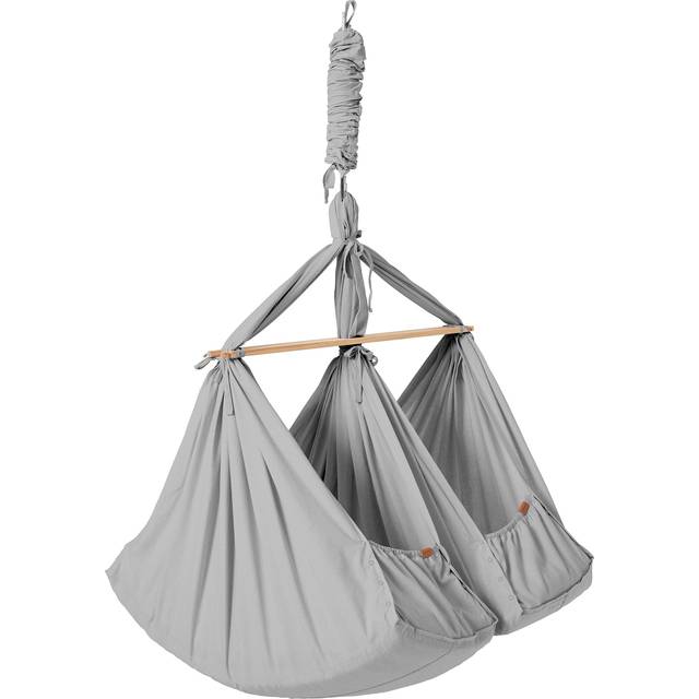 Membantu Grey Organic Twin Hammock Basic Tvillingslyngevugge