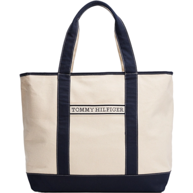 Tommy Hilfiger Summer Tote Bag Polyester Sand Blue