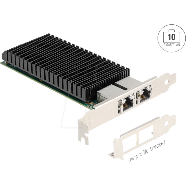 DeLock PCI Express x8 Nettverkskort 10 Gigabit LAN 2 x RJ45 X540